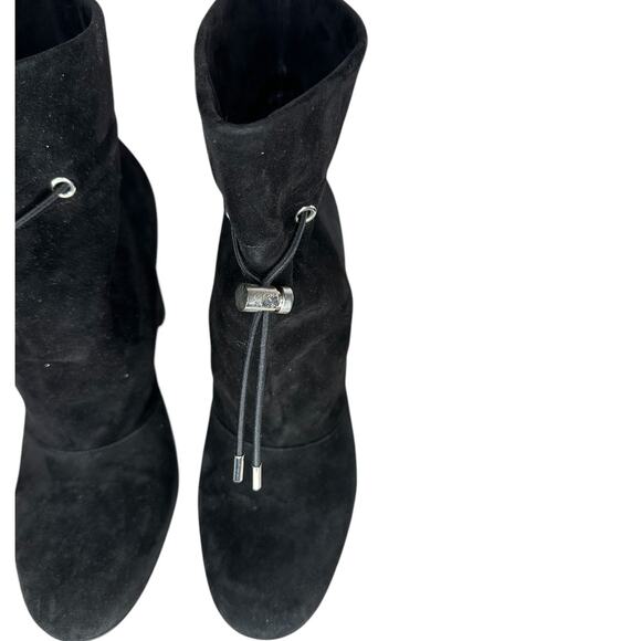 Gianvito Rossi Maeve Black Suede Ankle High Top Boots Pointed Toe Pumps Size 9.5 - Picture 7 of 11